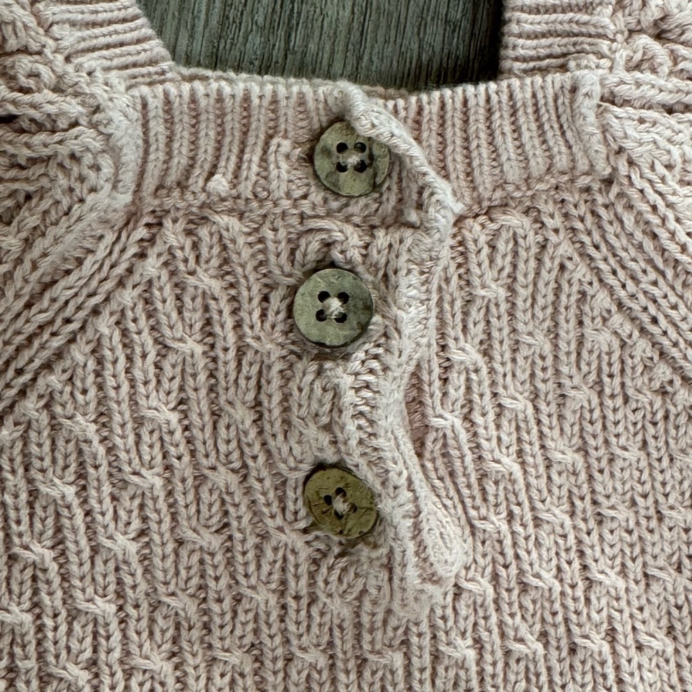 Jessica Simpson Baby Girl’s Blush Pink Knitted Romper, 3-6M - Picture 7 of 8